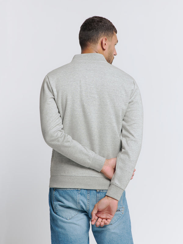 Full Zip Sweater | Grey Melange