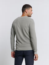 Two-tone Crewneck Pullover | Grey