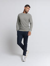 Two-tone Crewneck Pullover | Grey