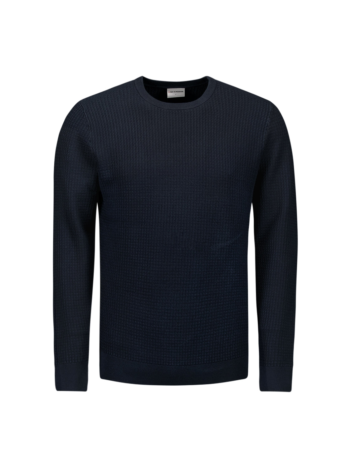Two-tone Crewneck Pullover | Blueberry