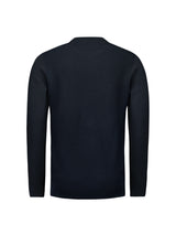 Two-tone Crewneck Pullover | Blueberry