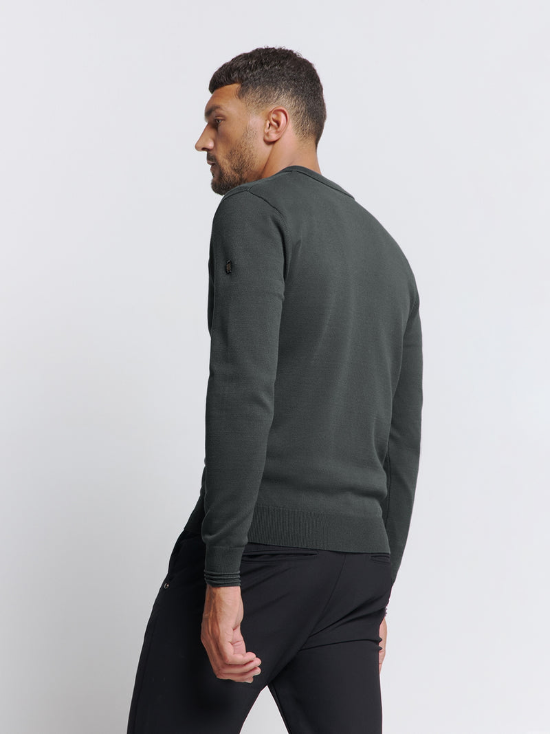 Polo Cardigan | Dark Grey