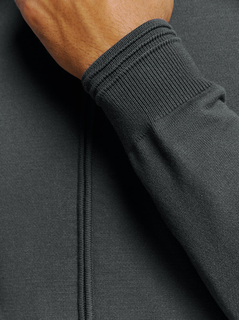 Polo Cardigan | Dark Grey