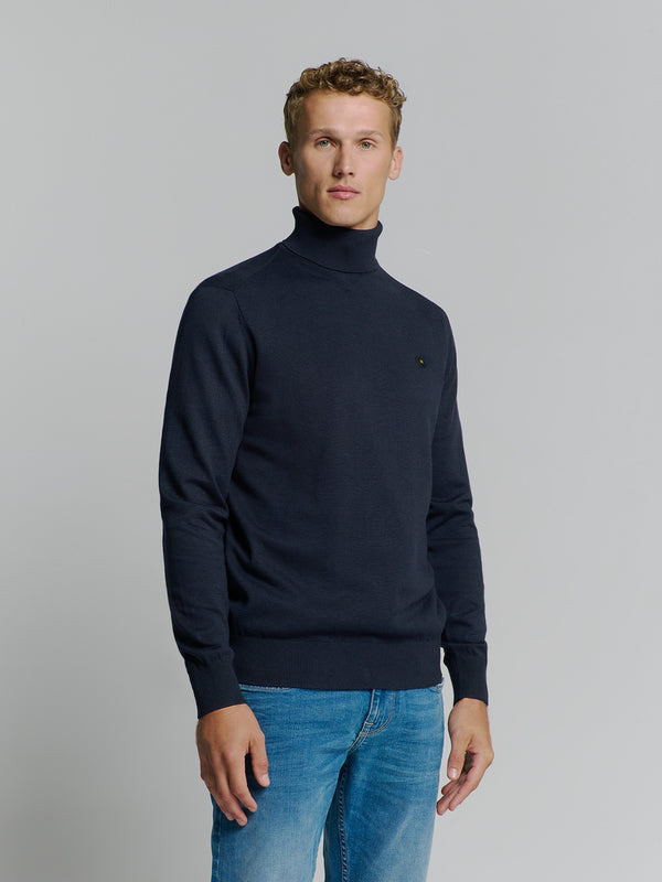 Rollneck Pullover | Blueberry