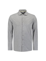 Jersey Stretch Melange Shirt | Grey Melange