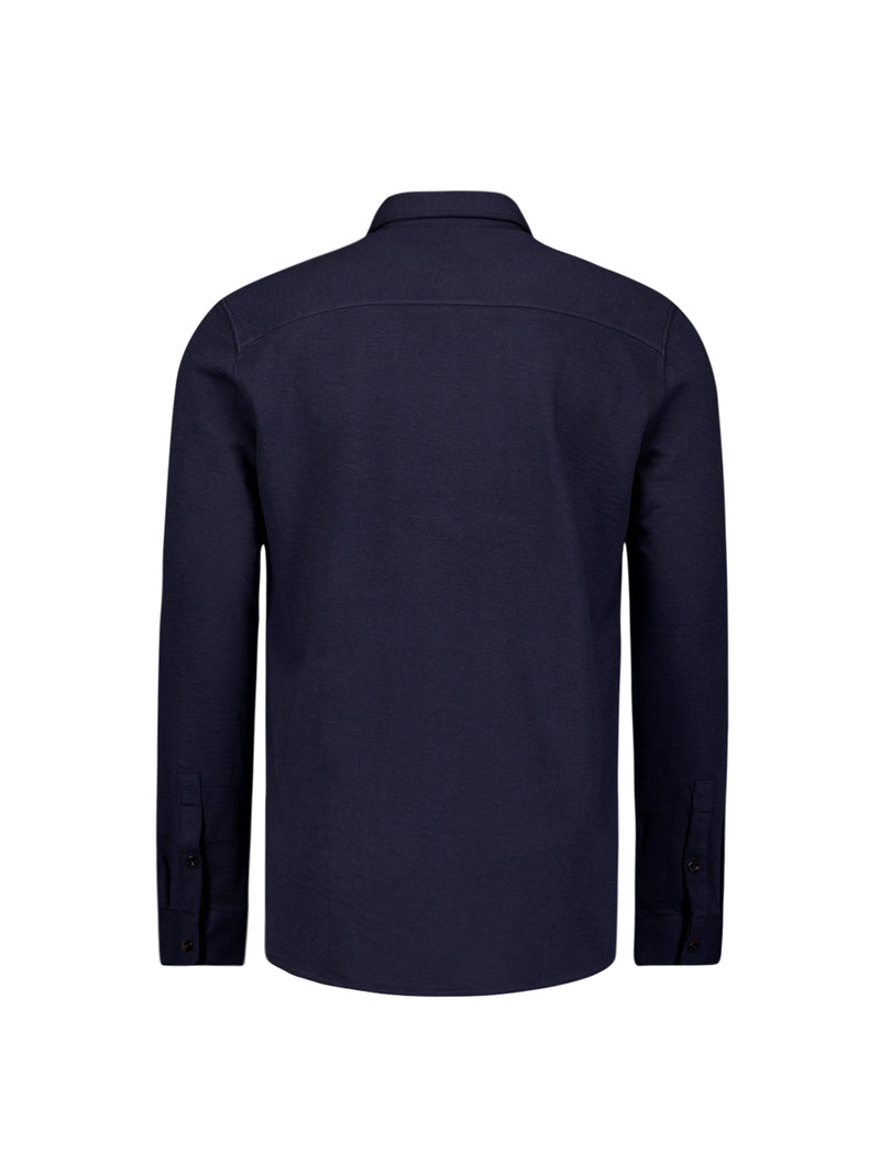 Jersey Stretch Melange Shirt | Blueberry