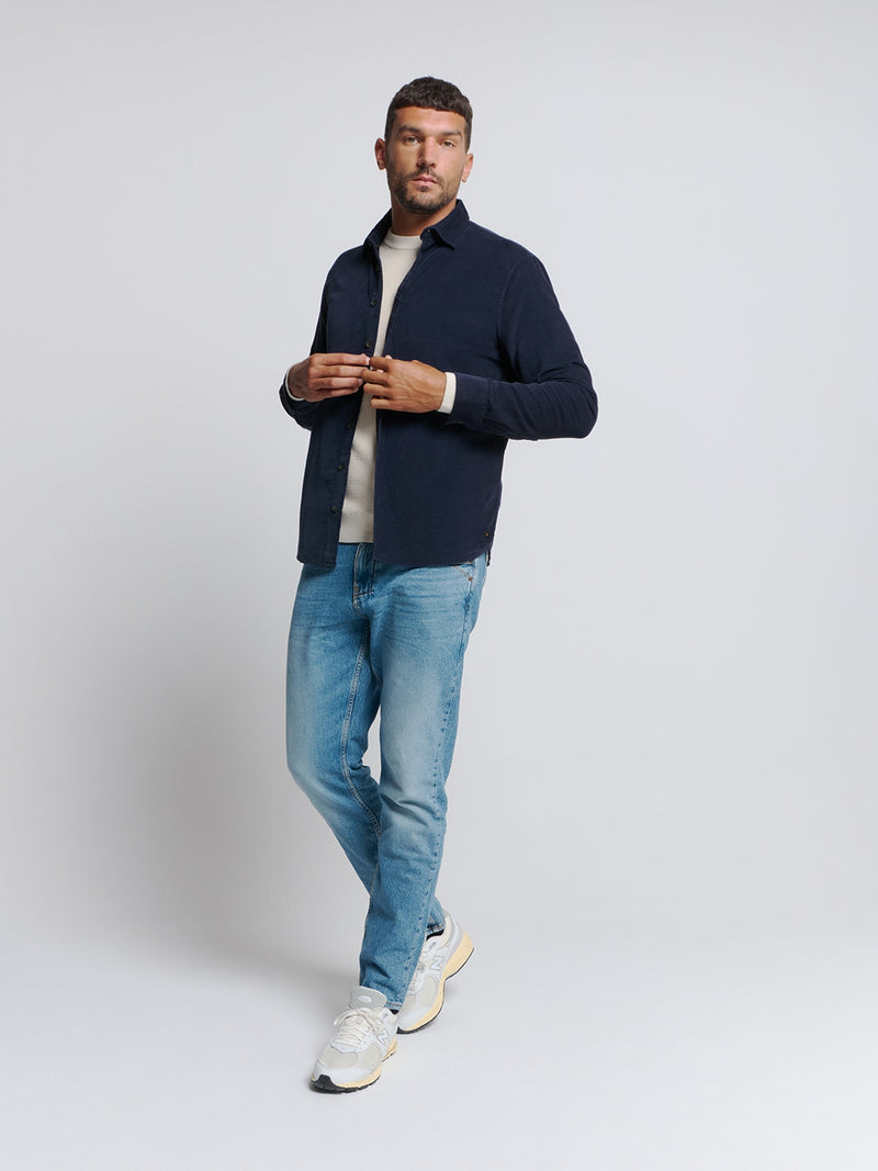 Velvet Corduroy Shirt | Blueberry