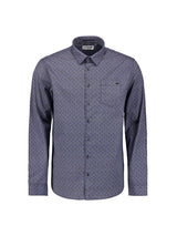 Printed Stretch Shirt | Blueberry