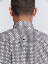 Printed Stretch Shirt | Blueberry