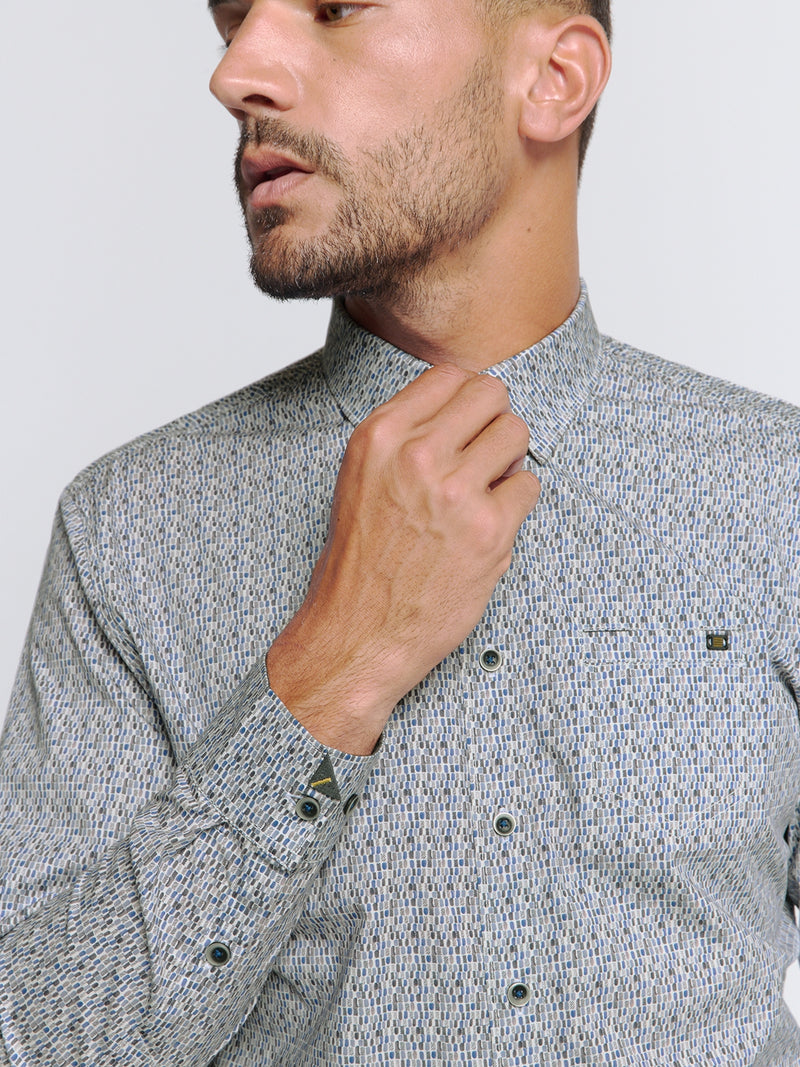 Printed Stretch Shirt | Offwhite