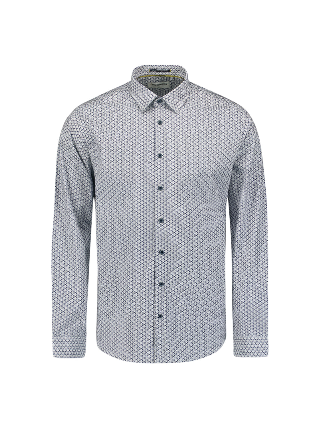 Printed Stretch Shirt | White