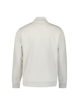 Full-zip jacquard sweater | Chalk