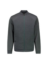 Full-zip jacquard sweater | Dark Steel