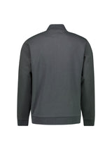 Full-zip jacquard sweater | Dark Steel