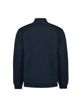 Full-zip jacquard sweater | Deep Blue