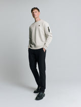 Sweater Crewneck Melange | Chalk