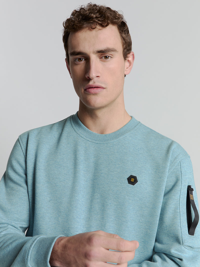 Sweater Crewneck Melange | Ice