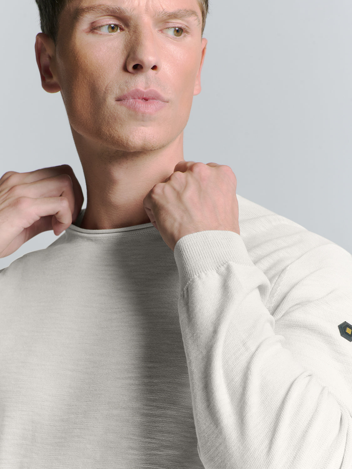 Crewneck pullover | Chalk