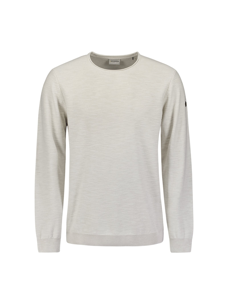 Pullover Crewneck Garment Dyed + Stone Washed | Chalk