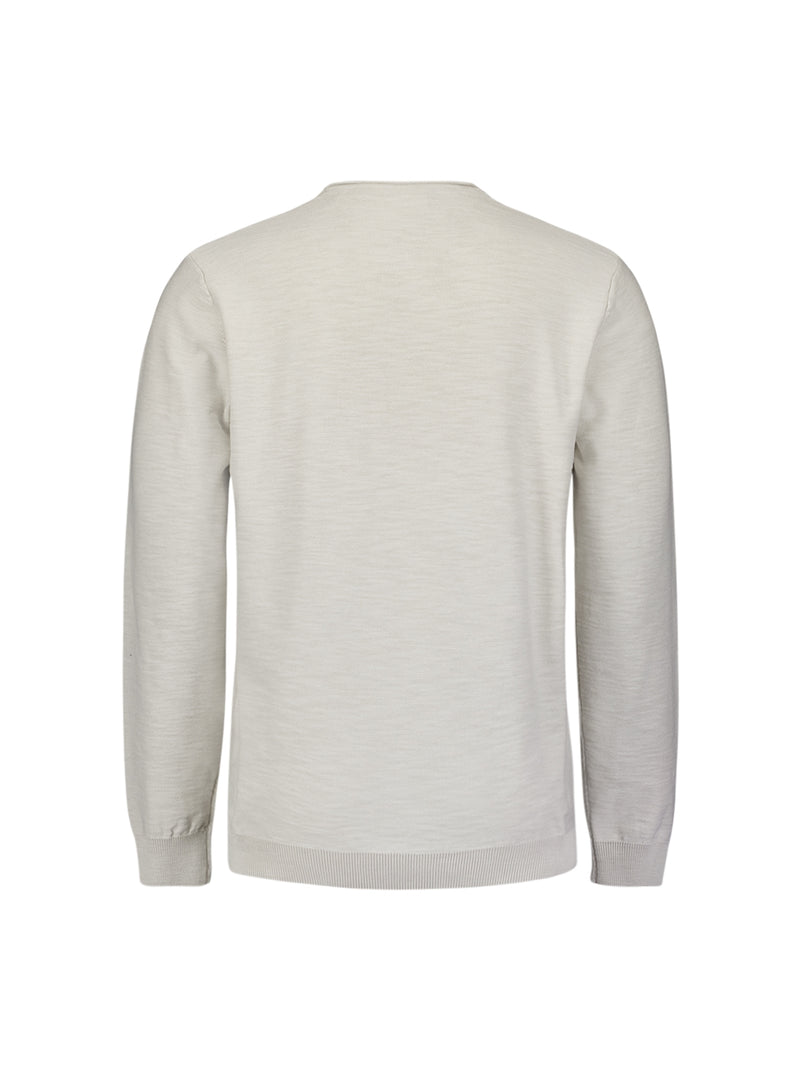 Pullover Crewneck Garment Dyed + Stone Washed | Chalk