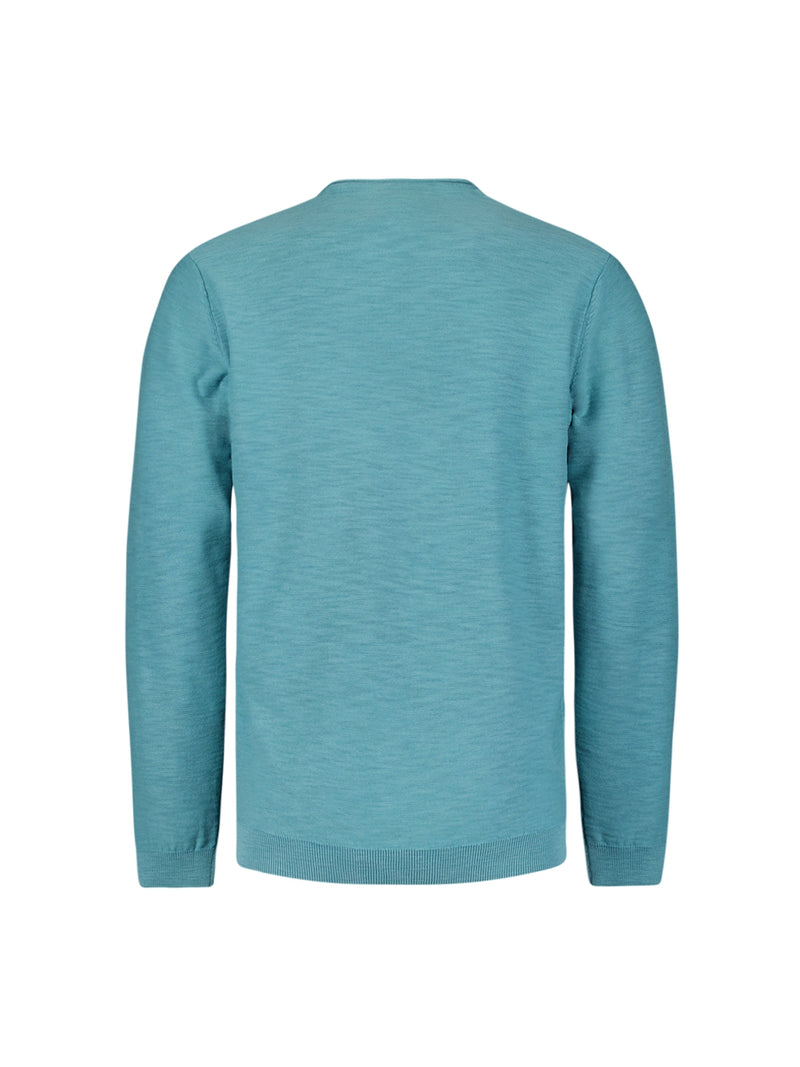 Pullover Crewneck Garment Dyed + Stone Washed | Seablue