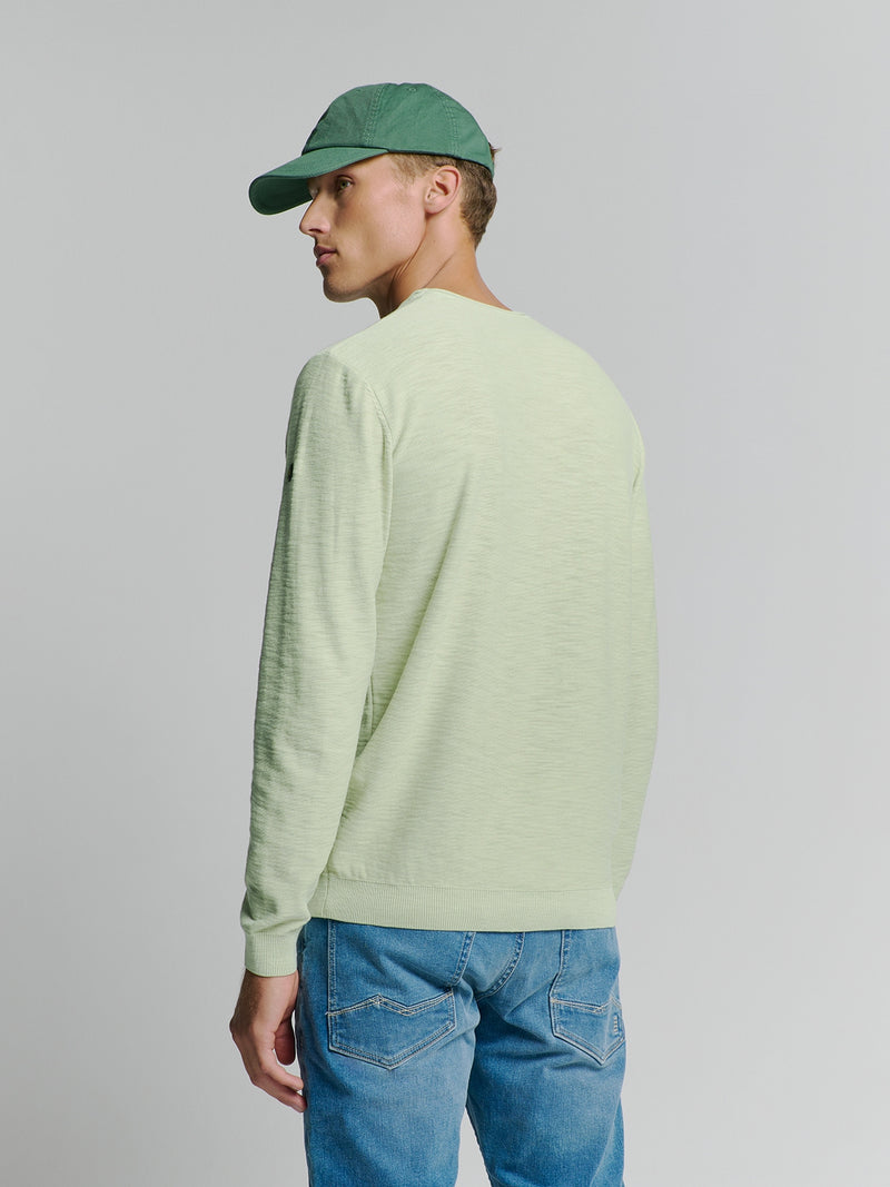 Pullover Crewneck Garment Dyed + Stone Washed | Mint