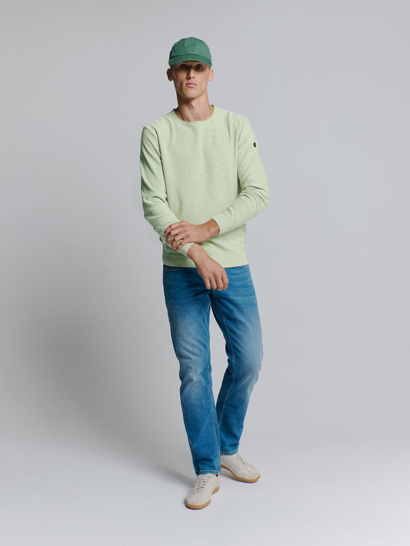 Pullover Crewneck Garment Dyed + Stone Washed | Mint