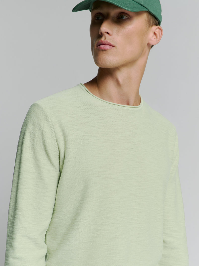 Pullover Crewneck Garment Dyed + Stone Washed | Mint