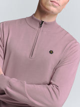 Half-zip sweater | Mauve