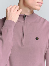 Half-zip sweater | Mauve