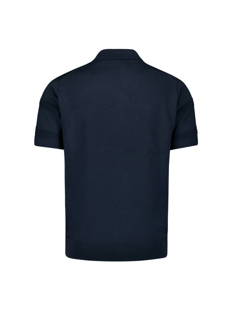 Knitted polo | Deep Blue