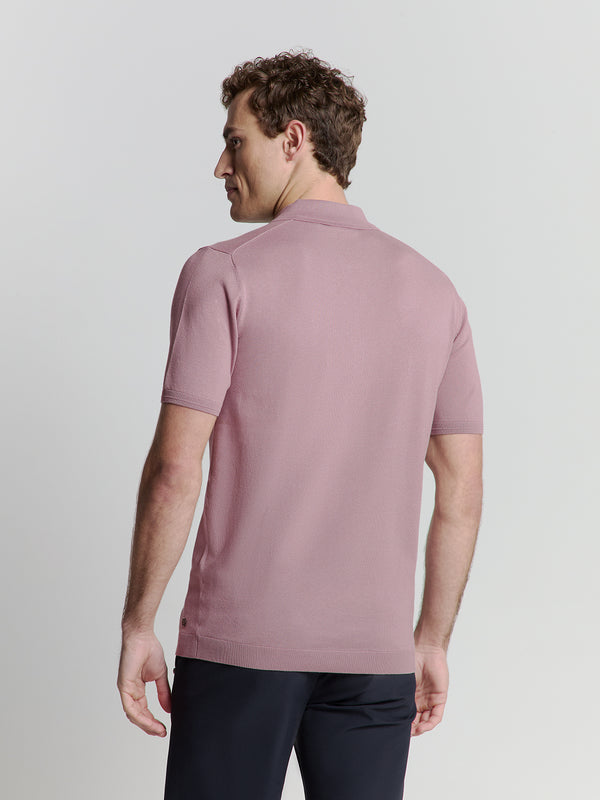 Short sleeve polo | Mauve