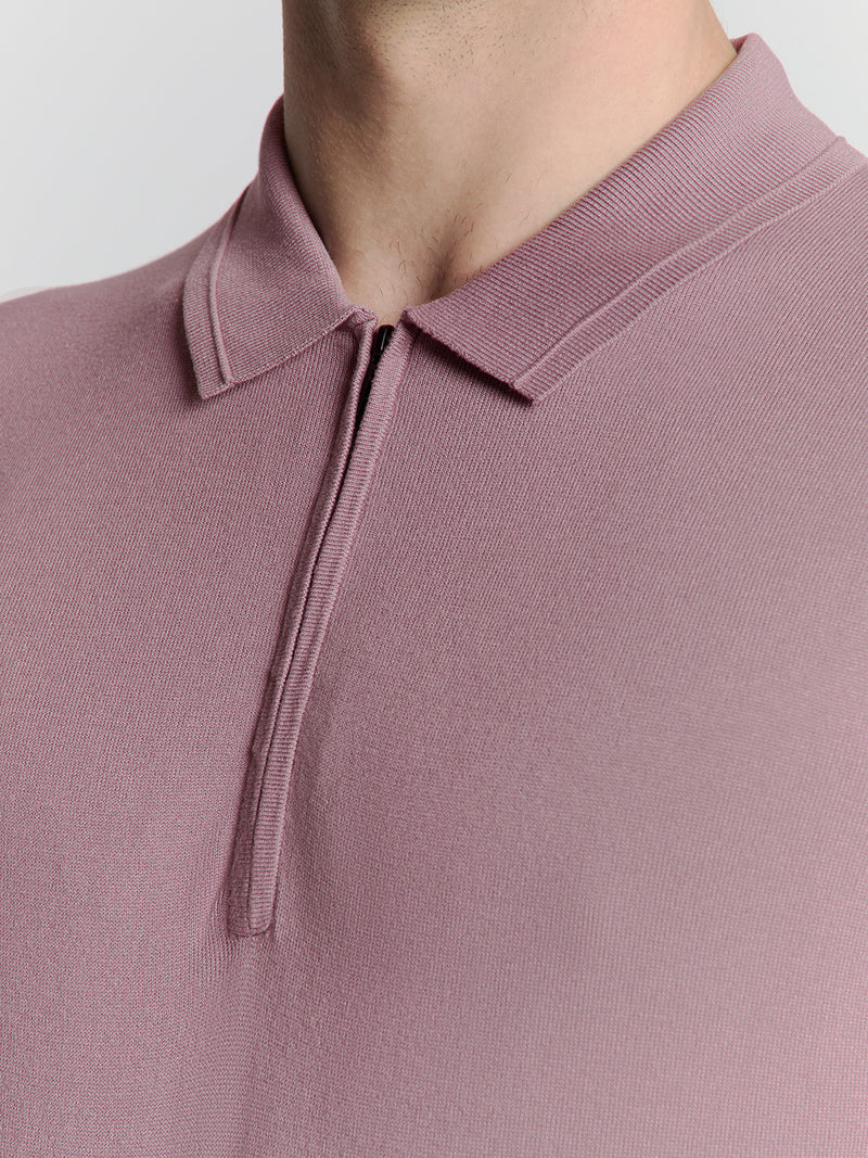 Short sleeve polo | Mauve