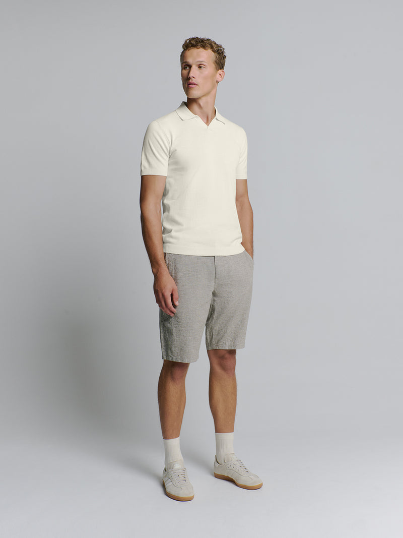 Short sleeve polo | Offwhite