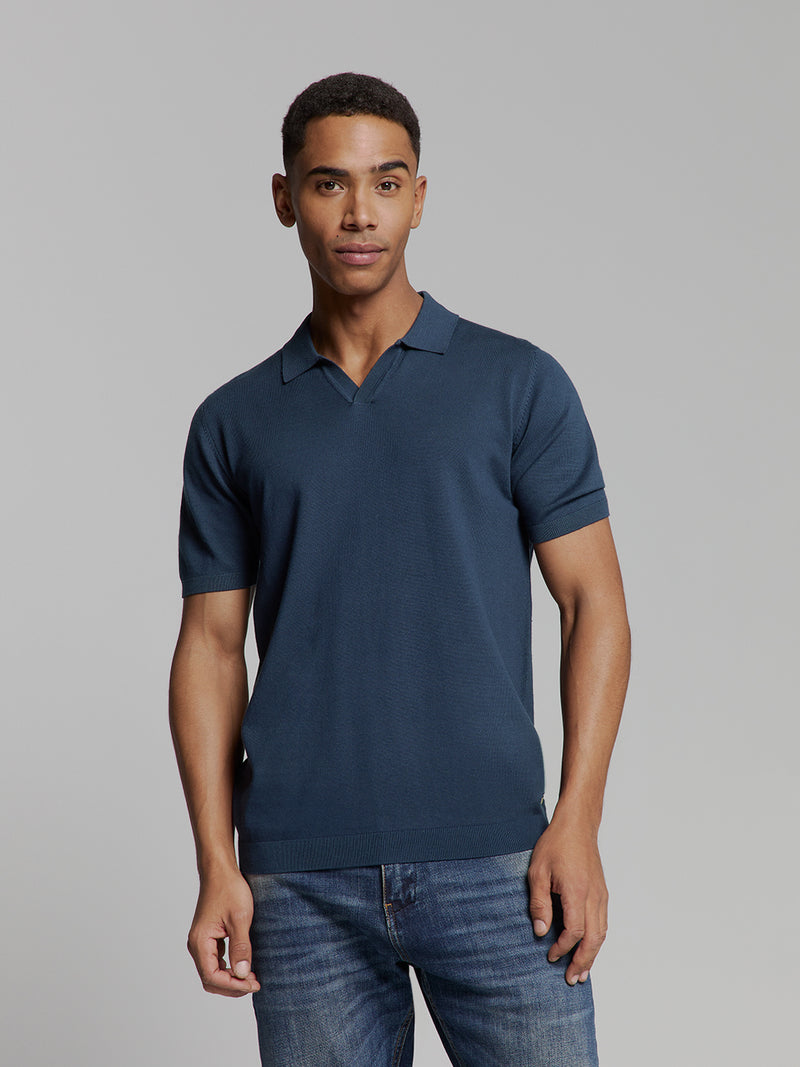 Short sleeve polo | Deep Blue