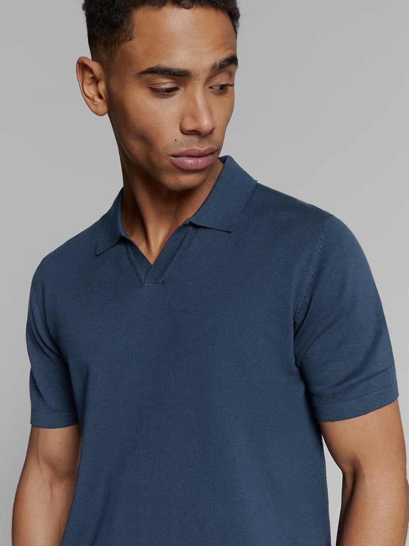 Short sleeve polo | Deep Blue