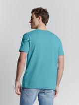 Round neck t-shirt | Seablue