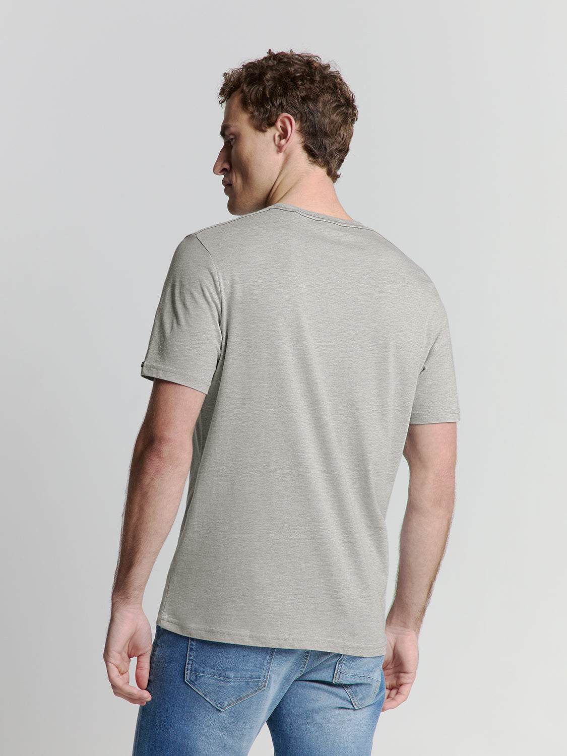 Crewneck T-Shirt | Grey Melange