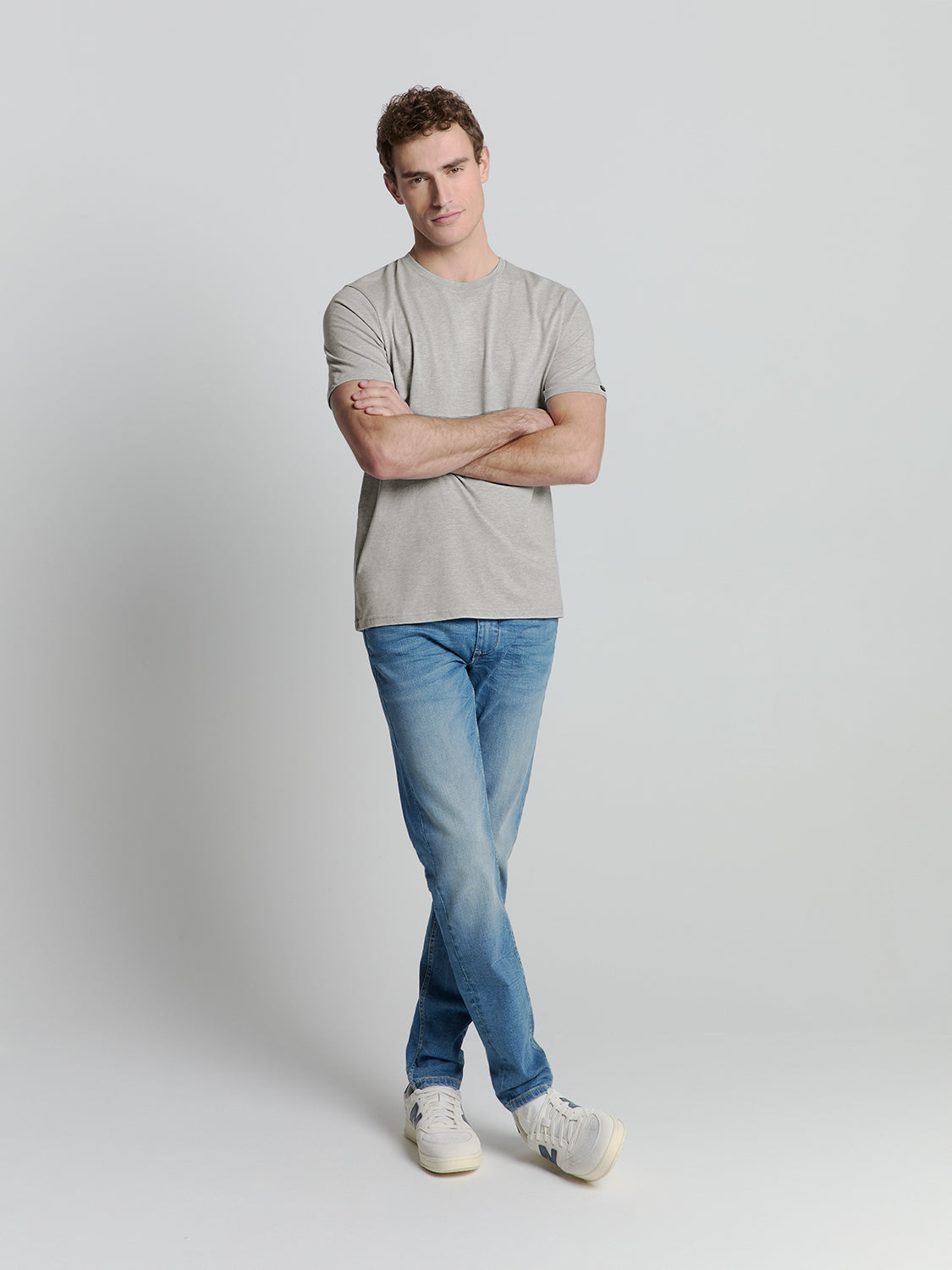 Crewneck T-Shirt | Grey Melange