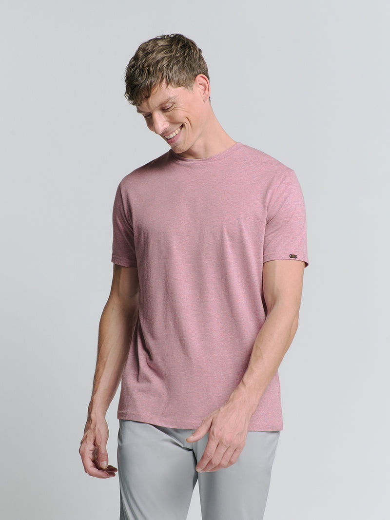 T-Shirt Crewneck Melange | Mauve