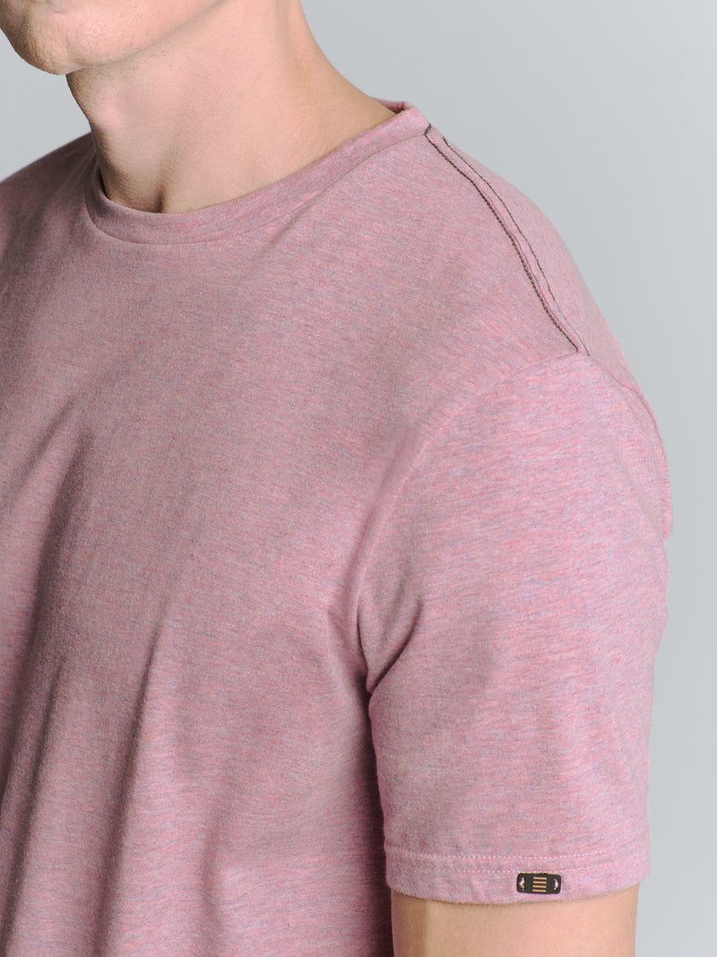 T-Shirt Crewneck Melange | Mauve