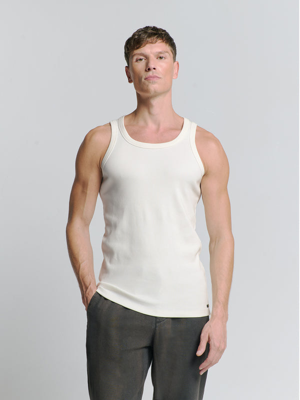 Singlet Solid Rib | Offwhite