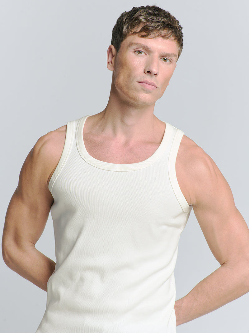 Singlet Solid Rib | Offwhite