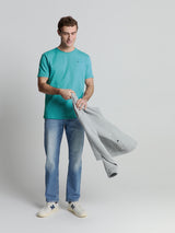 Round neck t-shirt | Seablue