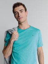 Round neck t-shirt | Seablue