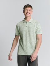 Polo Pique Allover Printed | Green