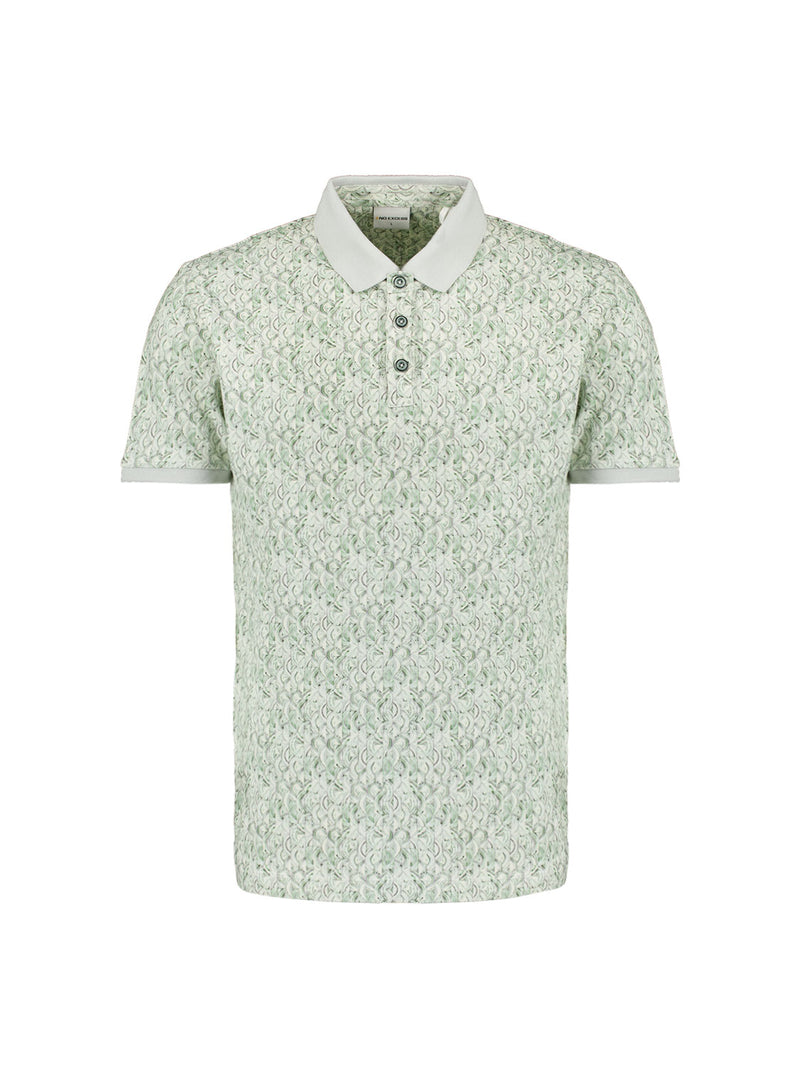 Polo Pique Allover Printed | Green