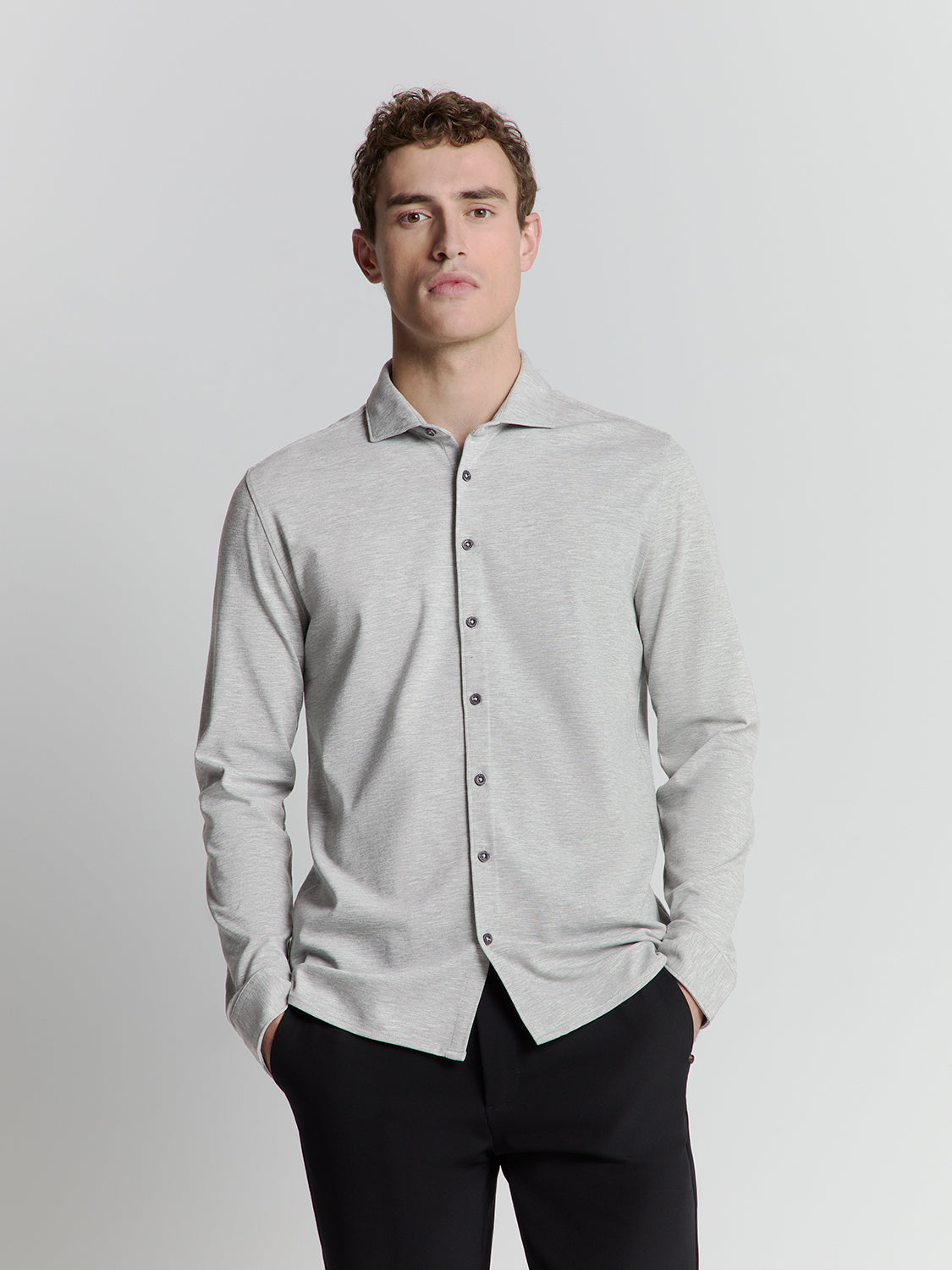 Jersey shirt | Grey Melange