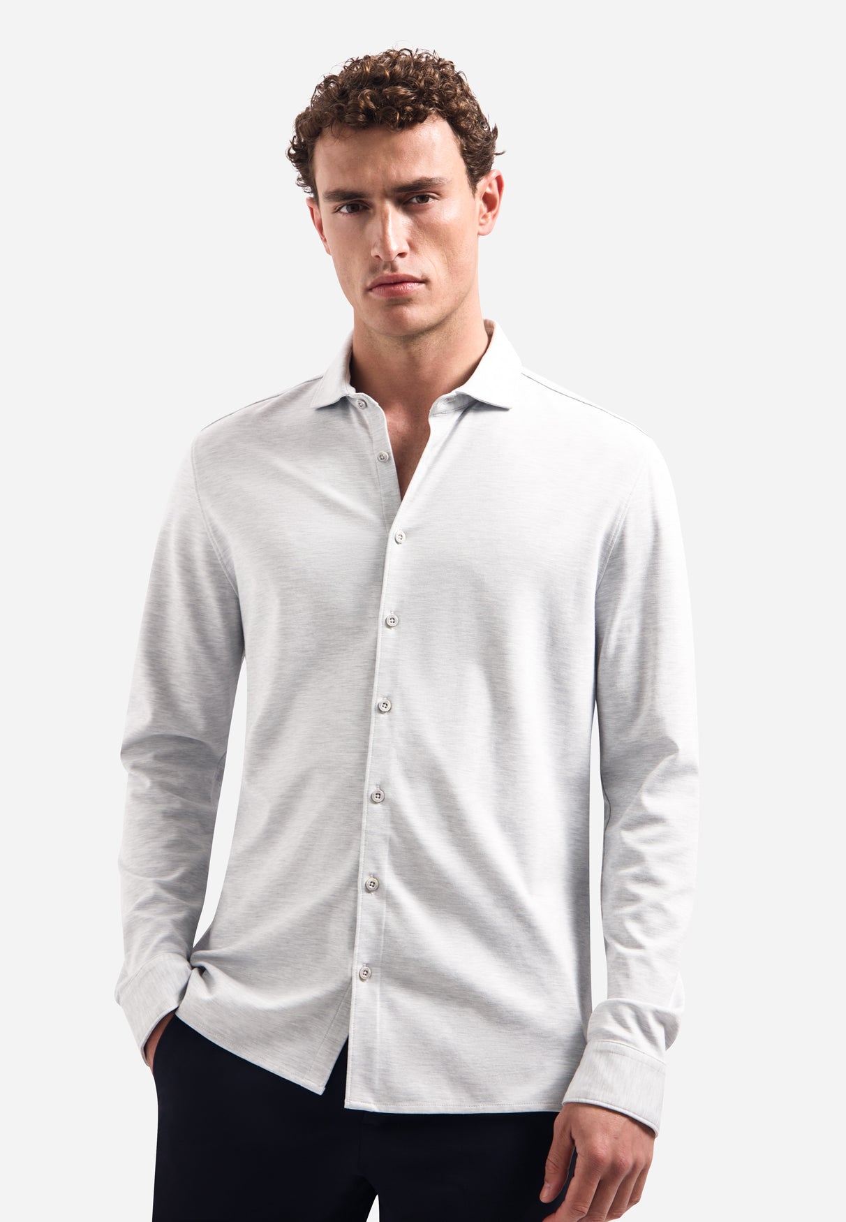 Jersey shirt | Grey Melange