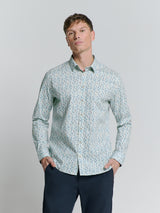 Shirt Stretch Allover Printed | Seablue